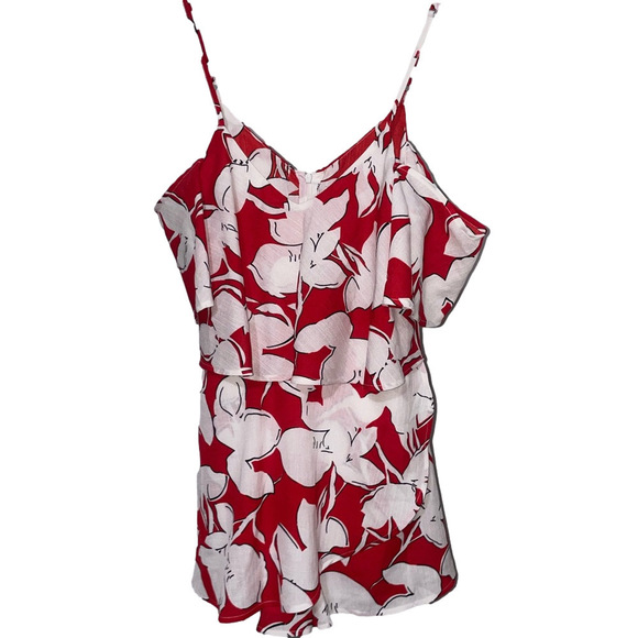 J.O.A Floral Romper Womens Small Off Shoulder Skort - Picture 8 of 12